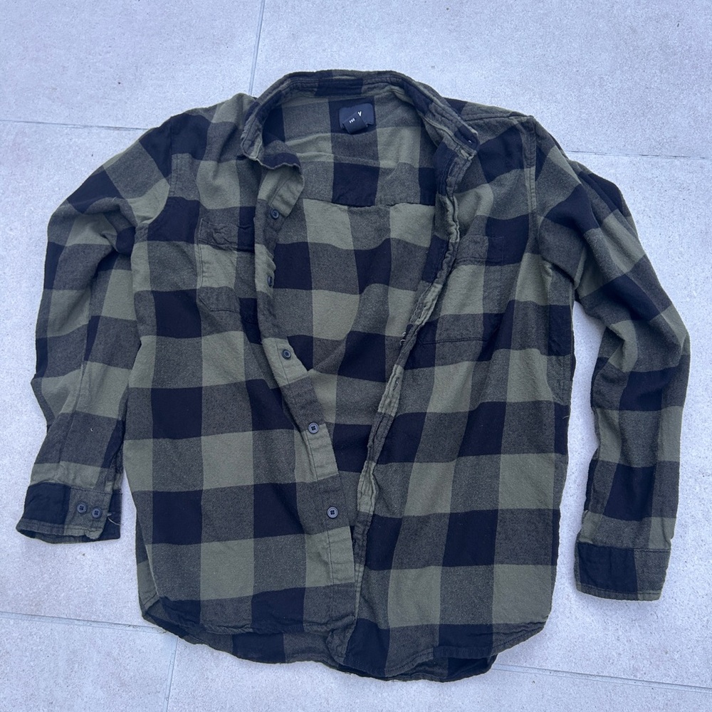 Forest Green Plaid H&M Flannell